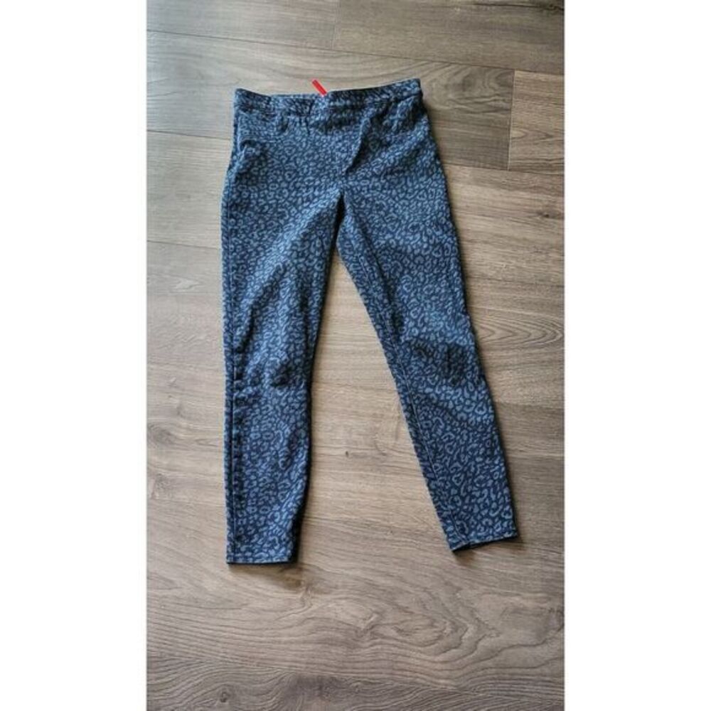 Spanx Cheetah Animal Print Leggings Jeggings Blue Skinny Size M